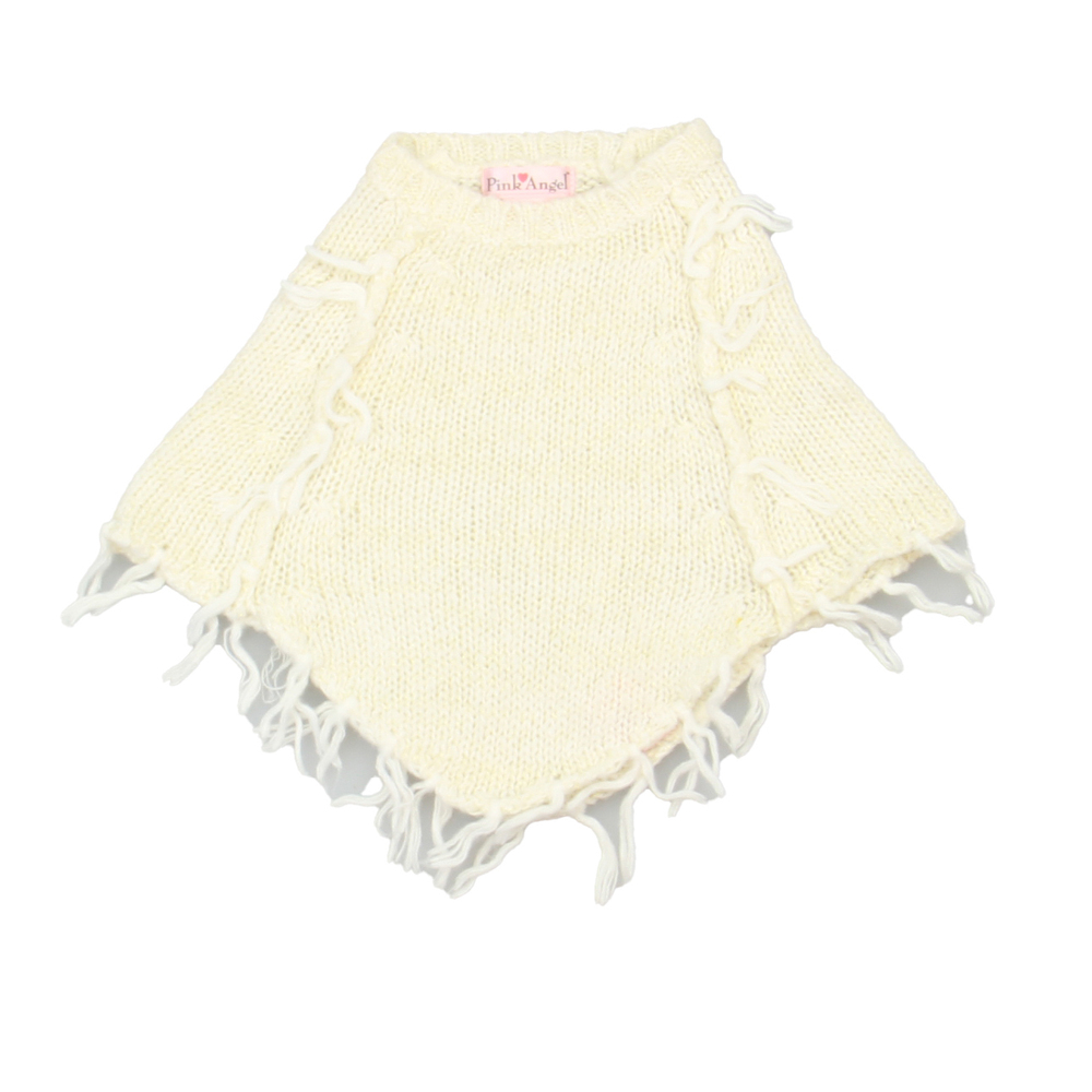 Pink Angel Girls Ivory Poncho size: 18 Months
